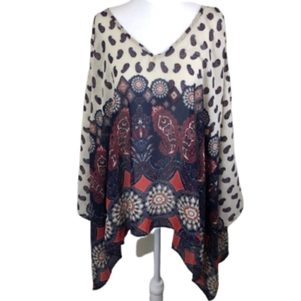 Rue21 Poncho Style Sleeveless Lightweight Top Size S